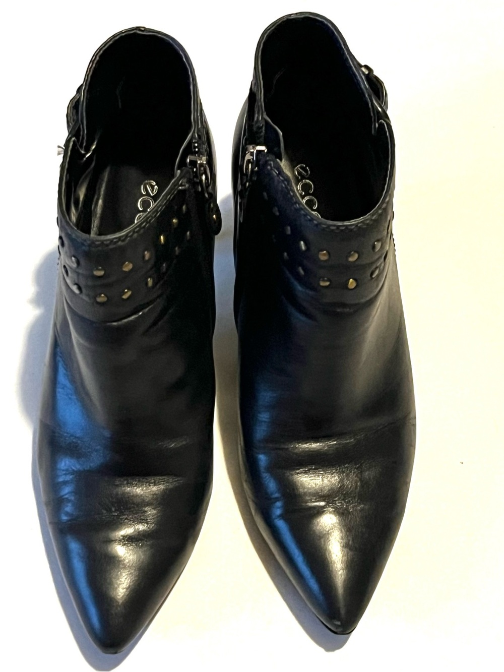 ECCO Black Leather Booties - size 36